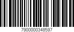 Código de barras (EAN, GTIN, SKU, ISBN): '7900000348597'