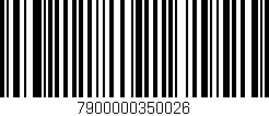 Código de barras (EAN, GTIN, SKU, ISBN): '7900000350026'