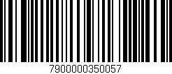 Código de barras (EAN, GTIN, SKU, ISBN): '7900000350057'