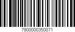 Código de barras (EAN, GTIN, SKU, ISBN): '7900000350071'