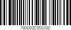 Código de barras (EAN, GTIN, SKU, ISBN): '7900000350200'