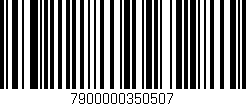 Código de barras (EAN, GTIN, SKU, ISBN): '7900000350507'