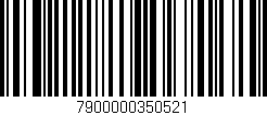 Código de barras (EAN, GTIN, SKU, ISBN): '7900000350521'