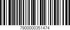 Código de barras (EAN, GTIN, SKU, ISBN): '7900000351474'