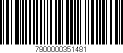 Código de barras (EAN, GTIN, SKU, ISBN): '7900000351481'