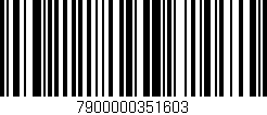 Código de barras (EAN, GTIN, SKU, ISBN): '7900000351603'