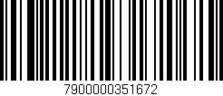 Código de barras (EAN, GTIN, SKU, ISBN): '7900000351672'