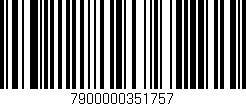 Código de barras (EAN, GTIN, SKU, ISBN): '7900000351757'