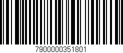 Código de barras (EAN, GTIN, SKU, ISBN): '7900000351801'