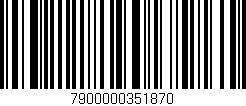 Código de barras (EAN, GTIN, SKU, ISBN): '7900000351870'
