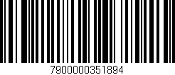 Código de barras (EAN, GTIN, SKU, ISBN): '7900000351894'