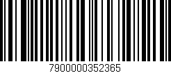 Código de barras (EAN, GTIN, SKU, ISBN): '7900000352365'