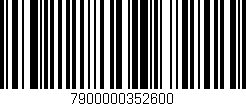 Código de barras (EAN, GTIN, SKU, ISBN): '7900000352600'