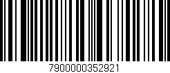 Código de barras (EAN, GTIN, SKU, ISBN): '7900000352921'