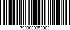 Código de barras (EAN, GTIN, SKU, ISBN): '7900000353003'