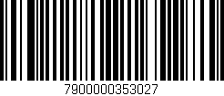 Código de barras (EAN, GTIN, SKU, ISBN): '7900000353027'