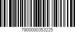 Código de barras (EAN, GTIN, SKU, ISBN): '7900000353225'