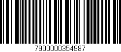 Código de barras (EAN, GTIN, SKU, ISBN): '7900000354987'