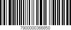 Código de barras (EAN, GTIN, SKU, ISBN): '7900000366850'