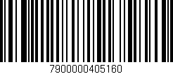 Código de barras (EAN, GTIN, SKU, ISBN): '7900000405160'