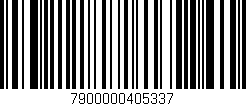 Código de barras (EAN, GTIN, SKU, ISBN): '7900000405337'