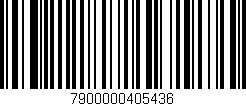 Código de barras (EAN, GTIN, SKU, ISBN): '7900000405436'