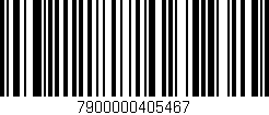 Código de barras (EAN, GTIN, SKU, ISBN): '7900000405467'