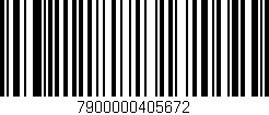 Código de barras (EAN, GTIN, SKU, ISBN): '7900000405672'