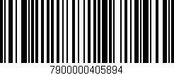 Código de barras (EAN, GTIN, SKU, ISBN): '7900000405894'