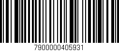 Código de barras (EAN, GTIN, SKU, ISBN): '7900000405931'