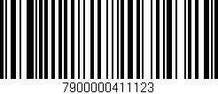 Código de barras (EAN, GTIN, SKU, ISBN): '7900000411123'