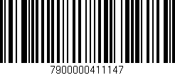 Código de barras (EAN, GTIN, SKU, ISBN): '7900000411147'