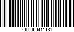Código de barras (EAN, GTIN, SKU, ISBN): '7900000411161'