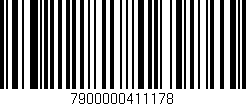 Código de barras (EAN, GTIN, SKU, ISBN): '7900000411178'