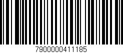 Código de barras (EAN, GTIN, SKU, ISBN): '7900000411185'