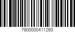 Código de barras (EAN, GTIN, SKU, ISBN): '7900000411260'