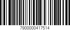 Código de barras (EAN, GTIN, SKU, ISBN): '7900000417514'