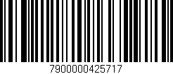 Código de barras (EAN, GTIN, SKU, ISBN): '7900000425717'