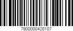 Código de barras (EAN, GTIN, SKU, ISBN): '7900000428107'