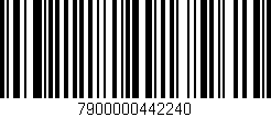 Código de barras (EAN, GTIN, SKU, ISBN): '7900000442240'