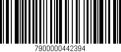Código de barras (EAN, GTIN, SKU, ISBN): '7900000442394'