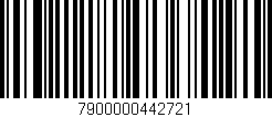 Código de barras (EAN, GTIN, SKU, ISBN): '7900000442721'