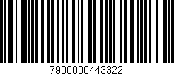 Código de barras (EAN, GTIN, SKU, ISBN): '7900000443322'