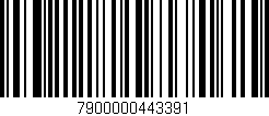Código de barras (EAN, GTIN, SKU, ISBN): '7900000443391'