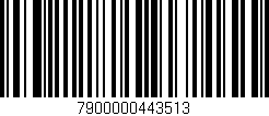 Código de barras (EAN, GTIN, SKU, ISBN): '7900000443513'