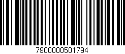 Código de barras (EAN, GTIN, SKU, ISBN): '7900000501794'