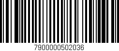 Código de barras (EAN, GTIN, SKU, ISBN): '7900000502036'