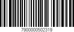 Código de barras (EAN, GTIN, SKU, ISBN): '7900000502319'