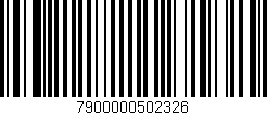 Código de barras (EAN, GTIN, SKU, ISBN): '7900000502326'