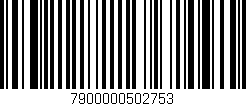 Código de barras (EAN, GTIN, SKU, ISBN): '7900000502753'